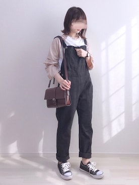 「chocomee（チョコミー）のアイテム（オールインワン・サロペット）」を使った、a o i *さん（レディース・150cm）の夏コーディネート