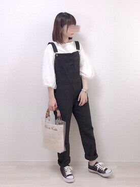 「chocomee（チョコミー）のアイテム（オールインワン・サロペット）」を使った、a o i *さん（レディース・151cm）の夏コーディネート