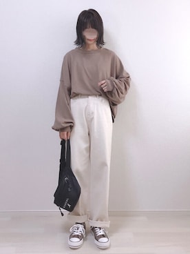 「chocomee（チョコミー）のアイテム（デニムパンツ）」を使った、a o i *さん（レディース・151cm）の夏コーディネート