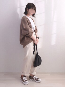 「chocomee（チョコミー）のアイテム（デニムパンツ）」を使った、a o i *さん（レディース・151cm）の秋コーディネート