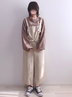 「YUNS（ユンス）のアイテム」を使った、a o i *さん（レディース・151cm）の秋コーディネート