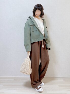 「Lara Flamingo（ララフラミンゴ）のアイテム」を使った、a o i *さん（レディース・151cm）の秋コーディネート