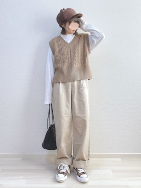 「REALCOCOのアイテム」を使った、a o i *さん（レディース・151cm）の秋コーディネート