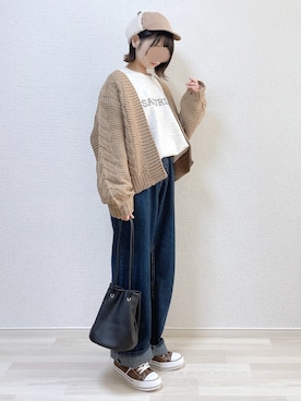 「REALCOCOのアイテム」を使った、a o i *さん（レディース・151cm）の秋コーディネート