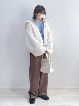 「one after another NICE CLAUP（ワンアフターアナザーナイスクラップ）のアイテム（ブルゾン）」を使った、a o i *さん（レディース・151cm）の秋コーディネート