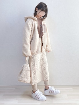 「frames RAY CASSIN（フレームスレイカズン）のアイテム（ブルゾン）」を使った、a o i *さん（レディース・151cm）の秋コーディネート