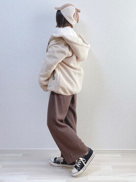 「frames RAY CASSIN（フレームスレイカズン）のアイテム（ブルゾン）」を使った、a o i *さん（レディース・151cm）の冬コーディネート