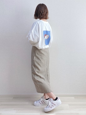 「アイテム（マウンテンパーカー、ブラウン系）」を使った、a o i *さん（レディース・151cm）の春コーディネート