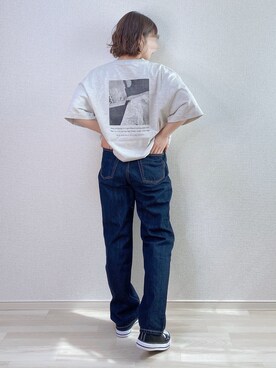 「ハイウエストストレートジーンズ」｜a o i *さん（レディース・151cm）の春コーディネート