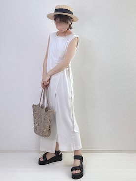 「Happy John（ハッピージョン）のアイテム（ワンピース/ドレス）」を使った、a o i *さん（レディース・151cm）の夏コーディネート