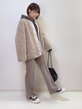 「Honeys」｜「アイテム（ブルゾン）」を使った、a o i *さん（レディース・151cm）の冬コーディネート