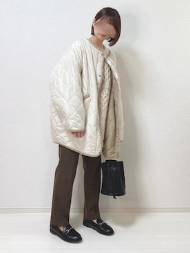 「LIAN（リアン）のアイテム（ダウンジャケット/コート）」を使った、a o i *さん（レディース・151cm）の冬コーディネート