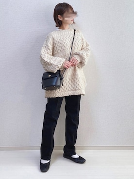 「M nort（エムノート）のアイテム（パンツ）」を使った、a o i *さん（レディース・151cm）の冬コーディネート