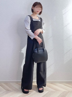 「natural couture（ナチュラルクチュール）のアイテム（サロペット/オーバーオール）」を使った、a o i *さん（レディース・151cm）の春コーディネート