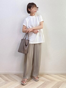 「INTER FACTORY（インターファクトリー）のアイテム（ハンドバッグ）」を使った、a o i *さん（レディース・151cm）の春コーディネート