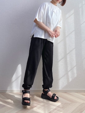 「アクティブ」｜「アイテム（スウェットパンツ）」を使った、a o i *さん（レディース・151cm）の夏コーディネート