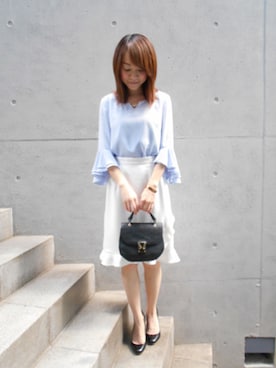 「Debut de Fiore（デビュー・ド・フィオレ）のアイテム」を使った、DebutdeFioreプレスさん（レディース・158cm）の春コーディネート