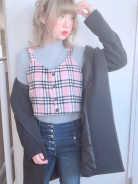 「EGOIST（エゴイスト）のアイテム（チェスターコート）」を使った、れんさん（レディース・156cm）の冬コーディネート