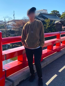 「ボアクルー」｜こいまる。さん（メンズ・178cm）の秋コーディネート