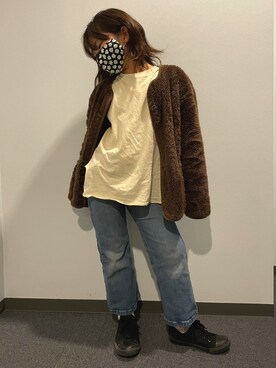 「devirock（デビロック）のアイテム（ブルゾン）」を使った、j.a.l_sunnyさん（キッズ・124cm）の秋コーディネート