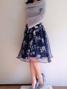 オーガンジースカート の人気ファッションコーディネート 季節 12月 2月 Wear