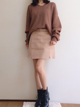 「くしゅくしゅ」｜uniさん（レディース・158cm）の冬コーディネート