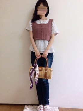 「C17（シーセブンティーン）のアイテム」を使った、uniさん（レディース・161cm）の春コーディネート