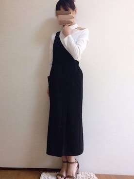 「menue（メヌエ）の7cmヒール アンクルストラップサンダル（サンダル）」を使った、uniさん（レディース・161cm）の夏コーディネート