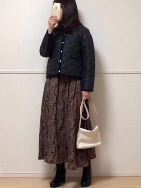 「traditionalweatherwear」｜「アイテム（ジャケット/アウター）」を使った、uniさん（レディース・161cm）の冬コーディネート