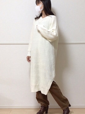 「sakishimatokyo（サキシマトーキョー）のアイテム（アクセサリー）」を使った、uniさん（レディース・161cm）の冬コーディネート