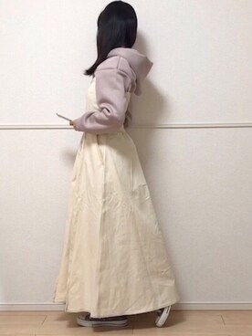 「URBAN RESEARCH Sonny Label（アーバンリサーチサニーレーベル）のポンチルーズパーカー2（Tシャツ/カットソー）」を使った、uniさん（レディース・161cm）の冬コーディネート