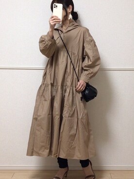「menue（メヌエ）の7cmヒール アンクルストラップサンダル（サンダル）」を使った、uniさん（レディース・161cm）の春コーディネート