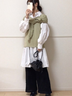 「sakishimatokyo（サキシマトーキョー）のアイテム（アンサンブル）」を使った、uniさん（レディース・161cm）の春コーディネート