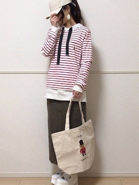 「AmbreNeige」｜「アイテム（キャップ）」を使った、uniさん（レディース・161cm）の春コーディネート