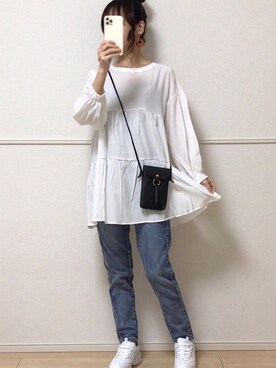 「something_jean」｜「アイテム（ワンピース/ドレス）」を使った、uniさん（レディース・161cm）の春コーディネート