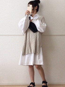 「sakishimatokyo（サキシマトーキョー）のアイテム（ワンピース/ドレス）」を使った、uniさん（レディース・161cm）の春コーディネート