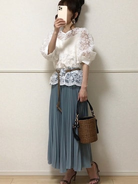 「アンブルネージュ」｜「アイテム（パンツ）」を使った、uniさん（レディース・161cm）の夏コーディネート