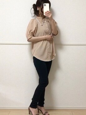 「アンブルネージュ」｜「アイテム（パンツ）」を使った、uniさん（レディース・161cm）の夏コーディネート