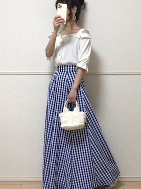 「amelier MAJESTIC LEGON（アメリエルマジェスティックレゴン）のアイテム」を使った、uniさん（レディース・161cm）の夏コーディネート