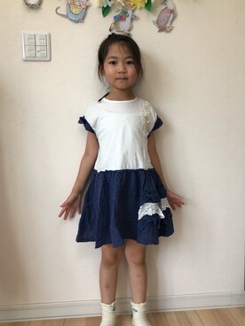 「KP DECO（ケーピーデコ）のアイテム」を使った、niiiinaさん（キッズ・100cm）の夏コーディネート