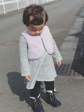「babygap」｜「アイテム（ブーツ）」を使った、ioさん（キッズ・80cm）の冬コーディネート