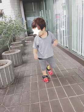 「ミッキー」｜ioさん（キッズ・80cm）の夏コーディネート