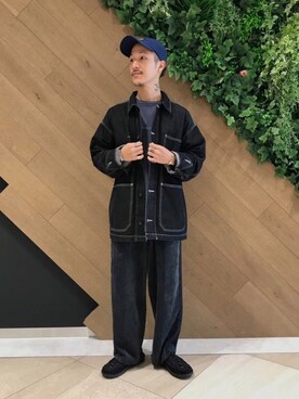 「ワイドシルエット」｜「アイテム（その他アウター）」を使った、ryoryo1204さん（メンズ・165cm）の秋コーディネート