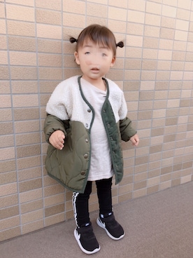 「キルティングコート」｜ mei.さん（キッズ・80cm）の秋コーディネート