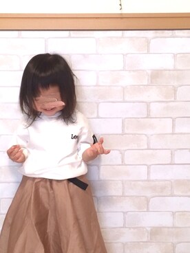 「Lee（リー）のアイテム（Tシャツ/カットソー）」を使った、 mei.さん（キッズ・90cm）の春コーディネート