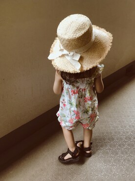 「フリンジ」｜「アイテム（オールインワン・サロペット）」を使った、 mei.さん（キッズ・90cm）の夏コーディネート