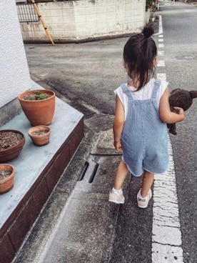 「フリンジ」｜「アイテム（オールインワン・サロペット）」を使った、 mei.さん（キッズ・100cm）の夏コーディネート