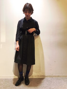 「MARNI（マルニ）のアイテム（ソックス/靴下、ブルー系）」を使った、Tsukimiさん（レディース・161cm）の春コーディネート
