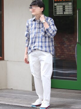 「MARC JACOBS（マークジェイコブス）のアイテム（スニーカー）」を使った、BOYSHE_staffさん（レディース・160cm）の夏コーディネート