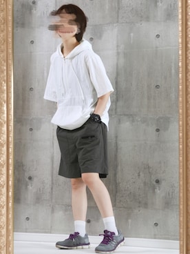 「ナイロンパーカー」｜「アイテム（腕時計）」を使った、BOYSHE_staffさん（レディース・158cm）の夏コーディネート